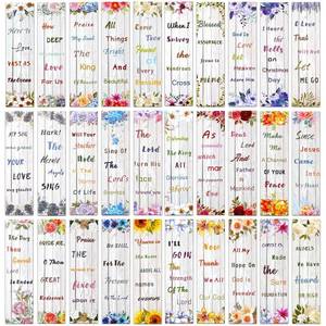 lot 6009 image: GSCWLD 30 PCS Christian Bookmarks for Women,Warm Floral Themed Bible Verses Book Marker,Inspirational Scripture Book Marks for Reading School Office Supplies