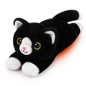 lot 6022 image: Sprinqdawin Microwavable Heating Pad Stuffed Animal for Period Cramps-Weighted Cat Plush,1lb Heatable & Coolable Cat Stuffed Animals,Kawaii Black Cats Plush Toy Birthday Gifts for Kids Adult