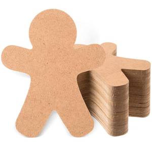 lot 6031 image: FOBSME 80 Pcs Wood Gingerbread Men for Crafts Unfinished Christmas Gingerbread Men Wooden Cutouts Blank Wooden Christmas Ornaments for Painting DIY Xmas Holiday Decorations,4.53x3.74 Inch