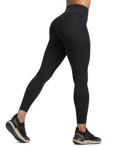 lot 6043 image: CRZ YOGA Secretsculpt Butterlift Workout Leggings 25 - No Front Seam High Waisted Womens Yoga Pants Booty Scrunch Butt Black Small