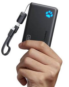 lot 6047 image: INIU Portable Charger, Ultra Slim 45W Fast Charging with Attached USB C Cable, Flight-Safe 10000mAh PD Power Bank Battery Pack, Travel Essential Phone Powerbank for iPhone 17 16 Samsung S25 Google etc