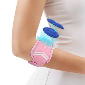 lot 6055 image: CURECARE Elbow Brace for Tennis & Golfers Pain Relief, New Updated Tennis Elbow Strap with Breathable Fabric, All Day Comfort Tendonitis Elbow Brace for Sports and Daily Life (Pink)