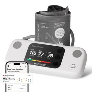 lot 6088 image: Withings BPM Vision �� Smart Arm Blood Pressure Monitor  FDA-Cleared  Easy-to-use, Accurate Systolic & Diastolic Measurements, Wide Range Cuff  Wi-Fi & Bluetooth  iOS & Android  FSAHSA