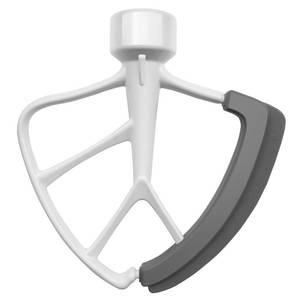 lot 6120 image: KITCHPOWER 4.5-5 Quart Flex Edge Beater for KitchenAid Tilt-Head Stand Mixers White