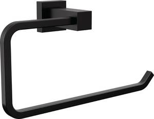 lot 6141 image: Delta Faucet Velum Towel Ring, Black Bathroom Wall Mounted Ring, Hand Towel Ring, Towel Holder, Matte Black IAO20846-BL