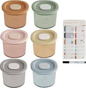 lot 9375 image: Moonkie 6pk 4oz Silicone Baby Food Containers