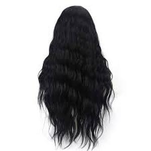 lot 6056 image: Wavy long hair wig color black has perfume smell on it