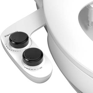 lot 1470 image: Bidet Attachment for Toilet Sprayer, Self-Cleaning Dual Retractable Nozzles Bidet Spray, Non-Electric Adjustable Water Pressure for Hygienic Rear & Feminine Wash, Easy Installation Ultra-Slim (Black)