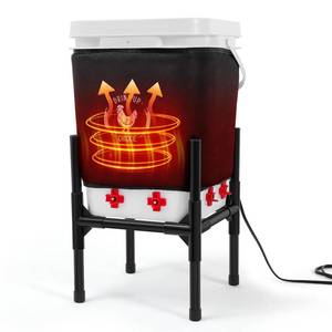 lot 1485 image: 5 Gallon Heated Chicken Waterer with Stand �� 20L Poultry Waterer Feeder Set, 8 Drinking Nipples  4 Extras �� Anti-Freeze, No Leak, Easy to Fill & Clean �� Chicken Coop Accessories for 15��25 Chickens