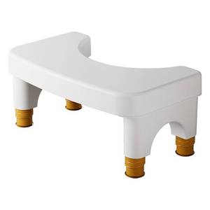 lot 1493 image: Toilet Stool Squat for Adults, Adjustable Poop Stool for Bathroom-6, 7, 8 and 9,Non-Slip Potty Step Stool for Adults,White