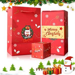 lot 2142 image: Yiishuiil 12pcs Surprise Box Gift Box, 2026 Christmas Explosion for Money, Pop Up Money Gift Box for Cash Gift, Christmas (Red)