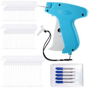 lot 2156 image: Honoson 1506 Pieces Clothes Tagging Applicator Set, Include Garment Tag Attacher with 5 Steel Needles and 1500 J-Hook Standard Fasteners in 3 Sizes for Clothes Fine Label Applications