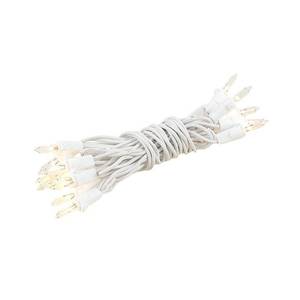 lot 2160 image: Novelty Lights 8.5 Feet 20 Bulb Clear Mini Light String on White Wire, Non-Connectable Incandescent Fairy Lights for Bottles and Crafts, 4 Bulb Spacing, 24 Lead, Stackable Fused Plug