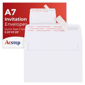 lot 2177 image: ACSTEP 50PACK 5 X 7 Envelopes, White A7 Envelopes Self Seal for Weddings, Invitations, Photos, Postcards, Greeting Cards Mailing,Baby Shower, Graduation
