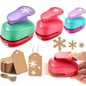 lot 2191 image: Fullhawl 53 Pcs Snowflake Paper Punch Set Include 3 Pcs Snowflake Punch 50 Pcs Kraft Paper Gift Tags with 10 Meter String Tag for Paper Crafts Christmas Festival Card Scrapbook DIY