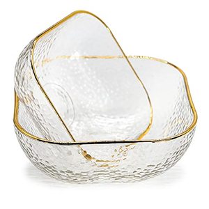lot 2197 image: TOSSOW Square Glass Mixing Bowl Set of 2, Serving Bowls All Purpose Transparent Salad Bowls, for Fruit, Snacks, Sauces, Popcorn and More