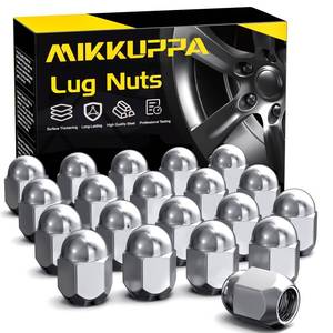 lot 2216 image: MIKKUPPA 20PCS M12x1.25 Lug Nuts - 34 Hex Chrome OEM Factory Style Acorn Conical Seat Dome Top 0.95 Tall Lug Nuts Replacement for Subaru Crosstrek Forester Impreza Legacy Outback
