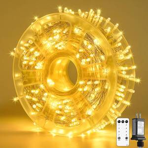 lot 2223 image: JMEXSUSS 400 LED Christmas Lights Indoor Outdoor, 132 ft Warm White String Lights Plug in with Remote, 8 Modes Twinkle Christmas Tree Lights for Bedroom Outside Patio Home Party Xmas Holiday Decor