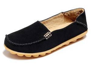 lot 2250 image: VenusCelia Womens Natural Fleece-Lined Walking Flat Loafer(8 M US,Black)