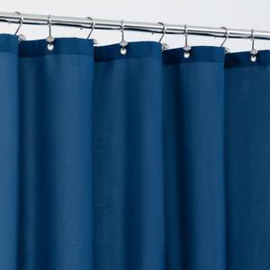 lot 2260 image: ALYVIA SPRING Waterproof Fabric Shower Curtain Liner - Soft & Light-Weight Cloth Shower Liner, 3 Bottom Magnets, Hotel Quality & Machine Washable - Standard Size 72x72, Navy Blue