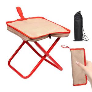 lot 2267 image: TJSTJS Camping Stool,Mountaineering and Hiking Portable Stools 13.5�� Portable Folding Stools for Outdoor Gardening and Beach Hiking Fishing,Foot Stool with Carry Bag to 330LB (13.5 inch)