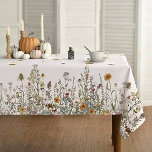 lot 2280 image: Horaldaily Fall Tablecloth 60�60 Inch Square, Spring Autumn Harvest Flowers Table Cover for Party Picnic Dinner Decor