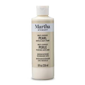 lot 2283 image: Martha Stewart, Craft Paint, Mother of Pearl, 8 fl oz Premium Pearl Finish Paint, Perfect For Easy To Apply DIY Arts And Crafts, 68704