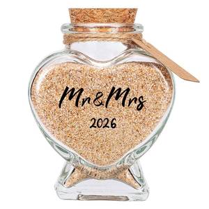 lot 2298 image: TUNGURIS Mr&Mrs 2026 Sand Keepsake Jar, Bridal Shower, Wedding, Engagement, Honeymoon, Travel Gift for Couples, Newlywed, Fiance(Gift Box Includes) - 40ml Glass