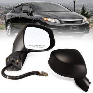 lot 5247 image: Lqito Right Passenger side Mirror Fits 2012-2015 Honda Civic with Power Glass ��Non-heated Without Turn Signal Light Replaces 76202TR0A01 (3 Pins)