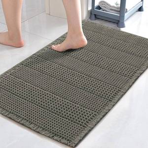 lot 5262 image: H.VERSAILTEX Upgraded Waffle Bath Mat Super Absorbent Non Slip Bath Rugs for Beside Tub, 17 x 24, Smokey Olive