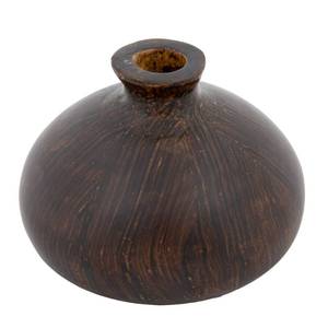 lot 5274 image: Decorative Paulownia Wood Vase, Espresso Finish