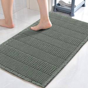 lot 6218 image: H.VERSAILTEX Upgraded Waffle Bath Mat Super Absorbent Non Slip Bathroom Rugs for Bathroom Floor Machine Washable Dry Fast, 17 x 24, Lichen