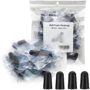 lot 6233 image: A30 Pair Earplugs for Noise Cancelling Noise Blocking Ultra Soft Ear Plugs for Sleeping Study Work Black