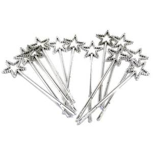 lot 6242 image: Rhode Island Novelty Mini Sequin Star Wands  Silver  Pack of 12