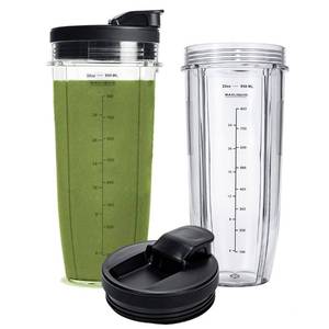 lot 6245 image: 32OZ Replacement Cups Compatible with Ninja Nutri BN401, SS101, BN400, BN800, BN801, SS351, SS151 TWISTi DUO Blender, with Upgraded Sip and Seal Lids- Convenient to Drink Directly.(2 Pack)