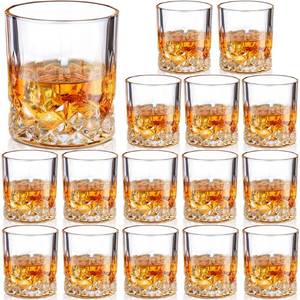 lot 6258 image: Yaomiao 16 pack Old Fashioned Whiskey Glasses Bulk 10 oz Bourbon Cocktail Rocks Glasses for Whiskey Bourbon Liquor and Cocktail Drinks Gift (10 oz,16)