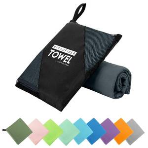lot 6282 image: ZIUDBOC Microfiber Travel Towel, Soft Lightweight Quick Dry Towel, Super Absorbent Compact Travel & Sports & Beach Towels for Camping, Backpack, Gym, Swimming, Yoga, Hiking (XXL40�72 -Dark Gray)