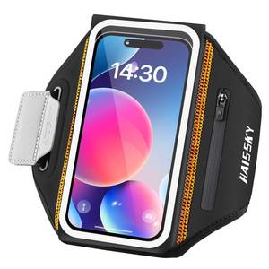 lot 6293 image: Running Armband with Earphone Bag Cell Phone Armband for iPhone 16 15 Pro 14 Plus 13 11 XR XS, Galaxy S24S10 Water Resistant Sports Phone Holder Case & Zipper Slot Car Key Holder for 6.9 inch Phone