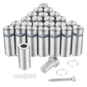 lot 6294 image: A24 Pack 12 x 1 Inch Sign Standoff Stainless Steel Wall Standoff Mounts Glass Acrylic Advertising Nail for Hanging Acrylic Picture Frame