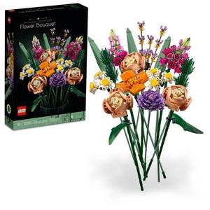 lot 7581 image: LEGO Botanicals Flower Bouquet Building Set - Artificial Flowers for Decoration for Home and Display, Ages 18 - Small Fake Flowers for Table, Desk, Office - Gift for Birthdays - 10280