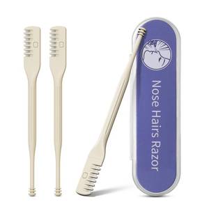 lot 8302 image: BEZOX Manual Nose Hair Trimmer (Pack of 3) - Rotating Nasal Hair Razor Cutter with Ear Picker for Women and Men - Portable Nostril Hair Remover Tools