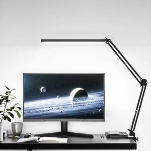 lot 8306 image: BZBRLZ LED Desk Lamp, Manicure Table Lamp, Eye-Caring Drafting Light, Dimmable Office Table Lamp with 3 Color Modes, 10 Brightness Levels & Adapter, Memory Function(Black)