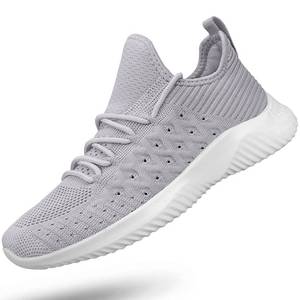 lot 8331 image: Feethit Womens Slip On Walking Shoes Non Slip Running Shoes Breathable Workout Shoes Lightweight Gym Sneakers Light Grey Size 6.5