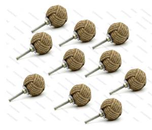 lot 8337 image: 5MOONSUN5s Jute Rope Knot Drawer Pulls and Push Handle Knobs for Cabinets, Wardrobes & Kitchen Cupboards, Nautical Decor, 35 mm (Pack of 20)