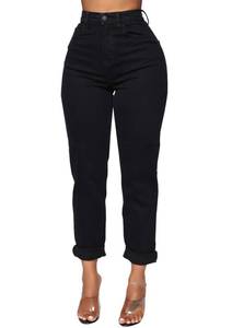 lot 8355 image: SheKiss Womens High Waisted Straight Leg Stretchy Jeans Trendy Bootcut Boyfriend Jeggings Black Jeans