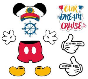 lot 8361 image: 10 Pcs Cruise Door Magnet, Captain Mouse Cruise Door Decorations,Funny Mouse Ears Magnet for DCL Cruise& All Major Cruise