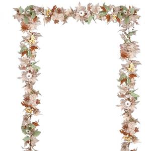 lot 8379 image: DearHouse Fall Maple Leaf Garland, 5.9Ft Hanging Vine Artificial Autumn Foliage for Thanksgiving, Home, Wedding, Fireplace, Party, Christmas Decor (White)