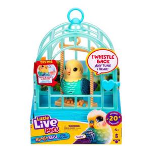 lot 8397 image: Little Live Pets Indie Real Bird and Cage Features Recording & Singing Functions, Plastic Interactive Toy