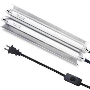 lot 8400 image: T5 Reptile Light Fixture Combo Kit 16 Watts, 12 Inches UVB Light 2x8 Watt, T5 10.0 UVB Reptile Light Fixture, Desert Reptile Light for Lizard, Bearded Dragon, Tortoise