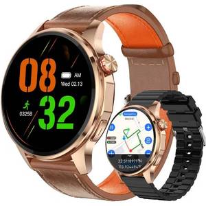 lot 8413 image: Smart Watch for Men Built-in GPS with Map(AnswerMake CallText), 1.46 AI Smartwatch for Android PhonesiPhone, 100 Sport Mode Fitness Tracker with HealthSleep Monitor, CompassBarometer(2 Straps)